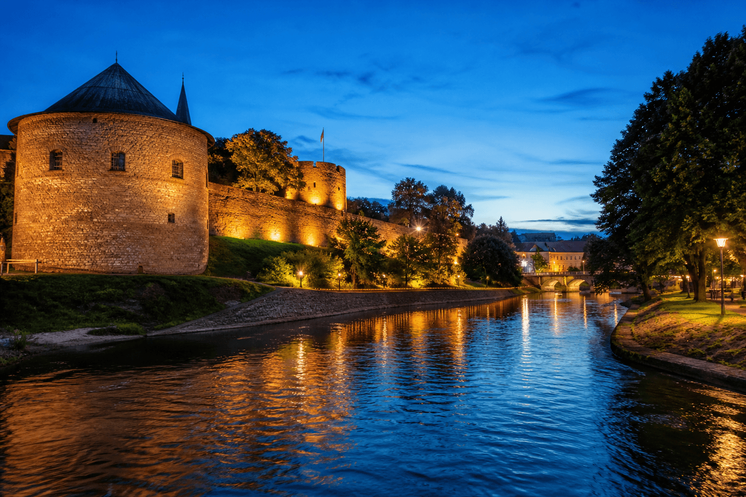 PLACEHOLDER: Kastel und Vrbas bei Abendstimmung — Escort Banja Luka (Austauschbild)