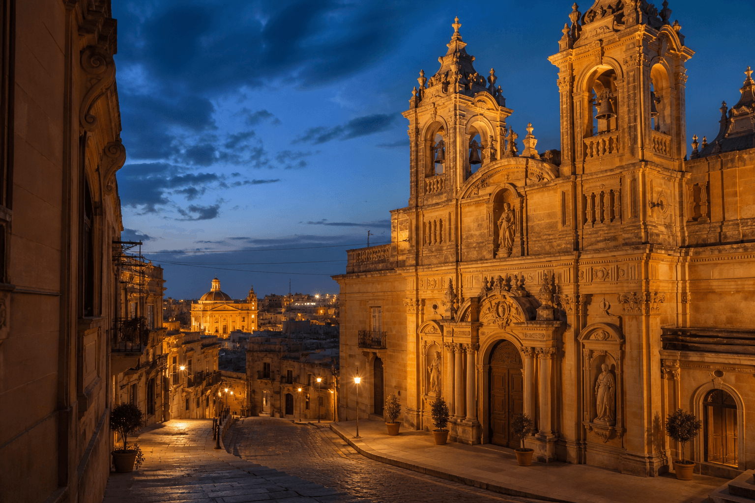 PLACEHOLDER: Barockkirchen und abendliche Gassen — Escort Birkirkara (Austauschbild)