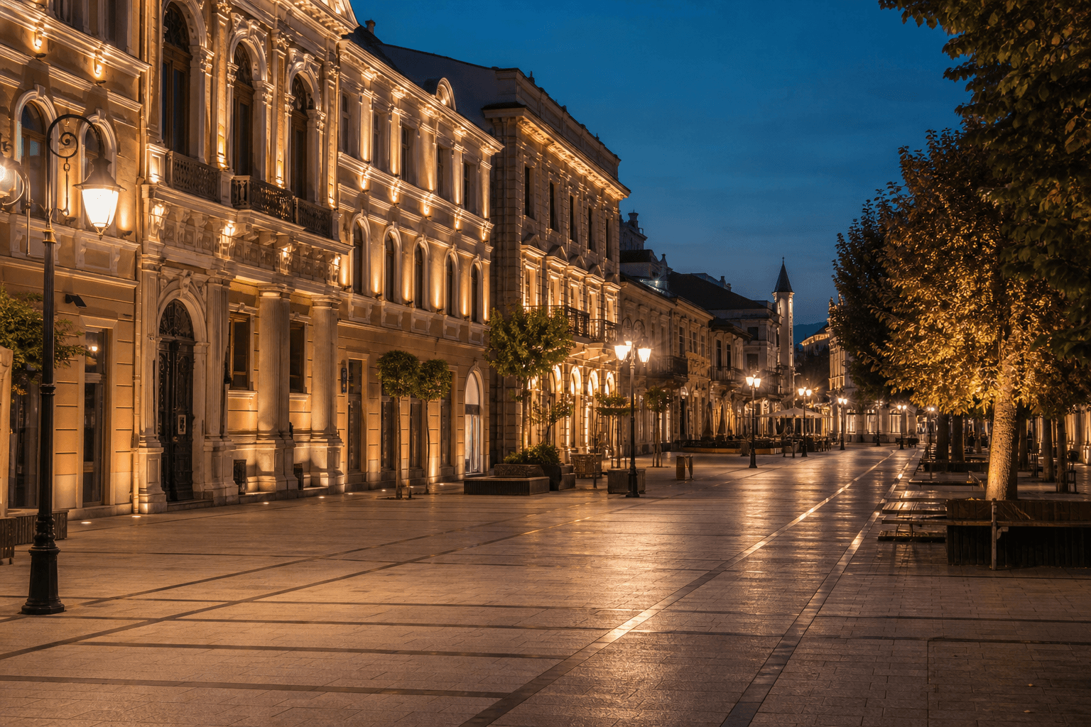 PLACEHOLDER: Širok Sokak und abendliche Altstadt — Escort Bitola (Austauschbild)