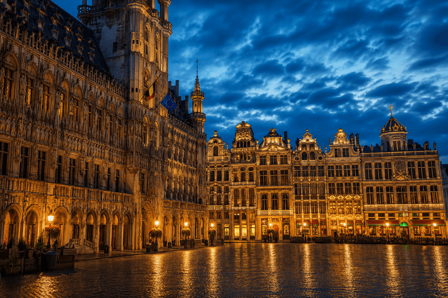 PLACEHOLDER: Grand-Place und abendliche Altstadt — Escort Brüssel (Austauschbild)