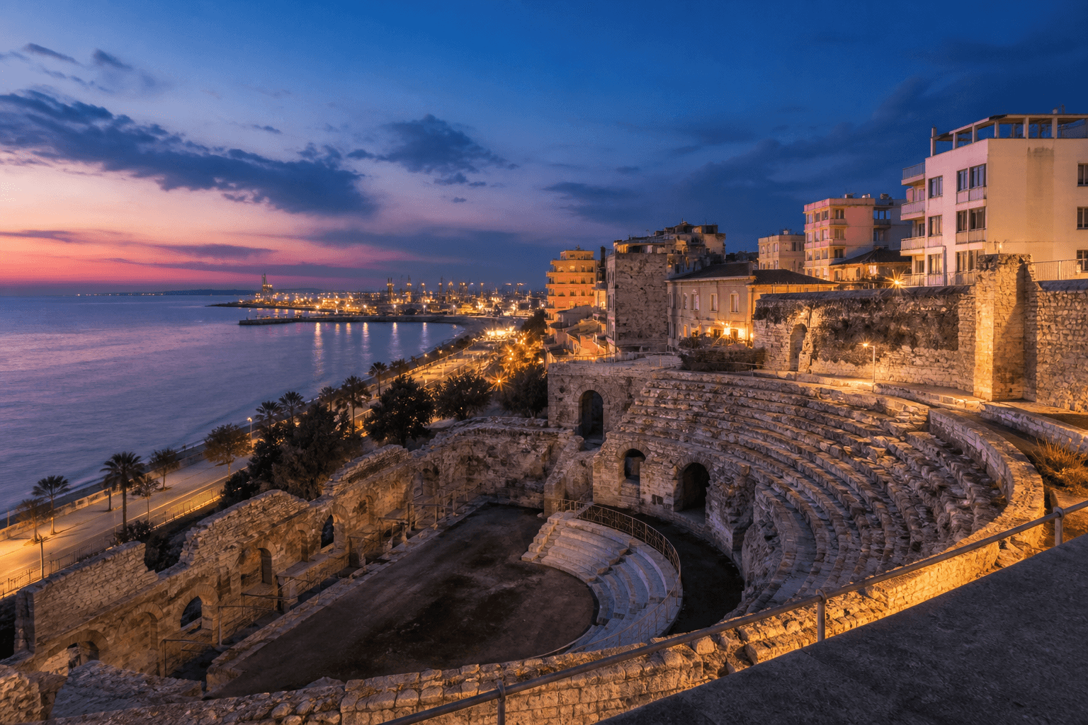 PLACEHOLDER: Römisches Amphitheater und Adriaküste — Escort Durrës (Austauschbild)
