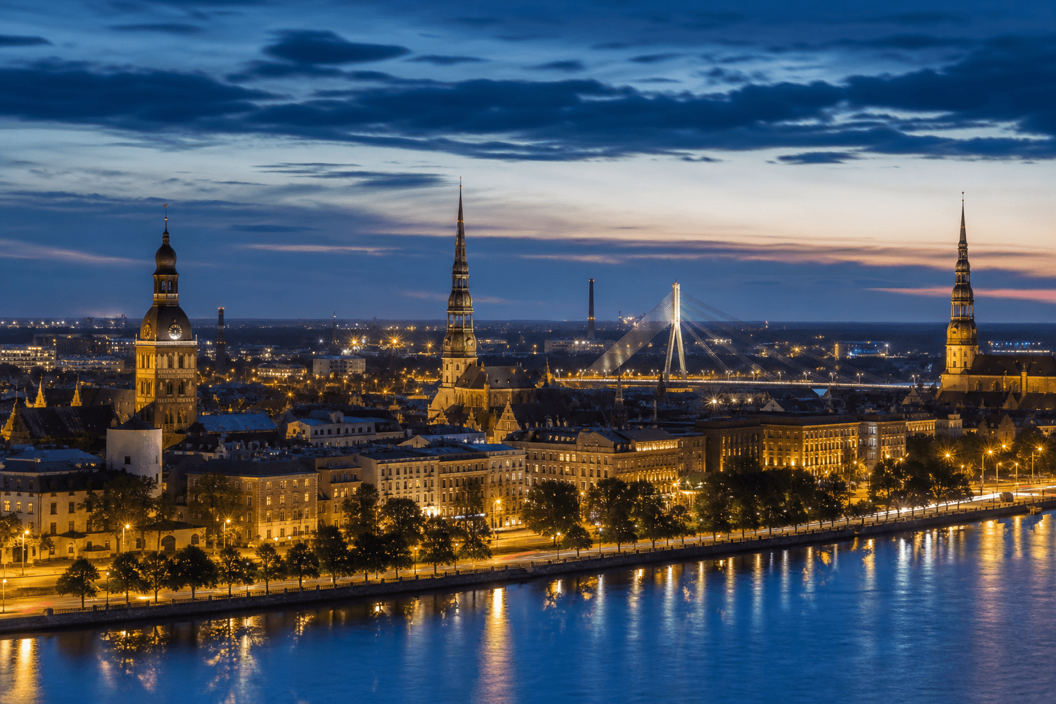 PLACEHOLDER: Altstadt und Daugava bei Abendlicht — Escort Riga (Austauschbild)
