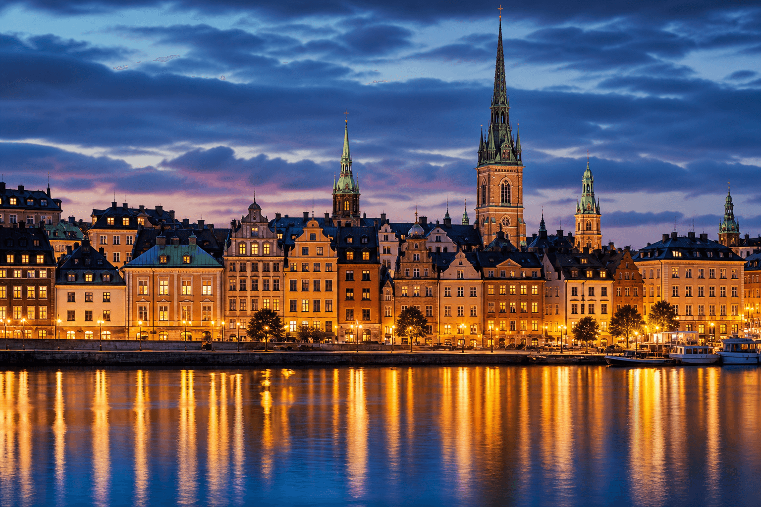 PLACEHOLDER: Gamla Stan und Wasserfront bei Abendlicht — Escort Stockholm (Austauschbild)