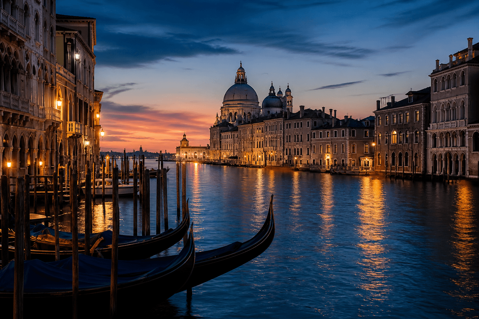 PLACEHOLDER: Canal Grande und San Marco bei Abendlicht — Escort Venedig (Austauschbild)